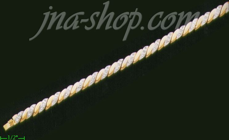 14K Gold Fancy Bracelet - Click Image to Close