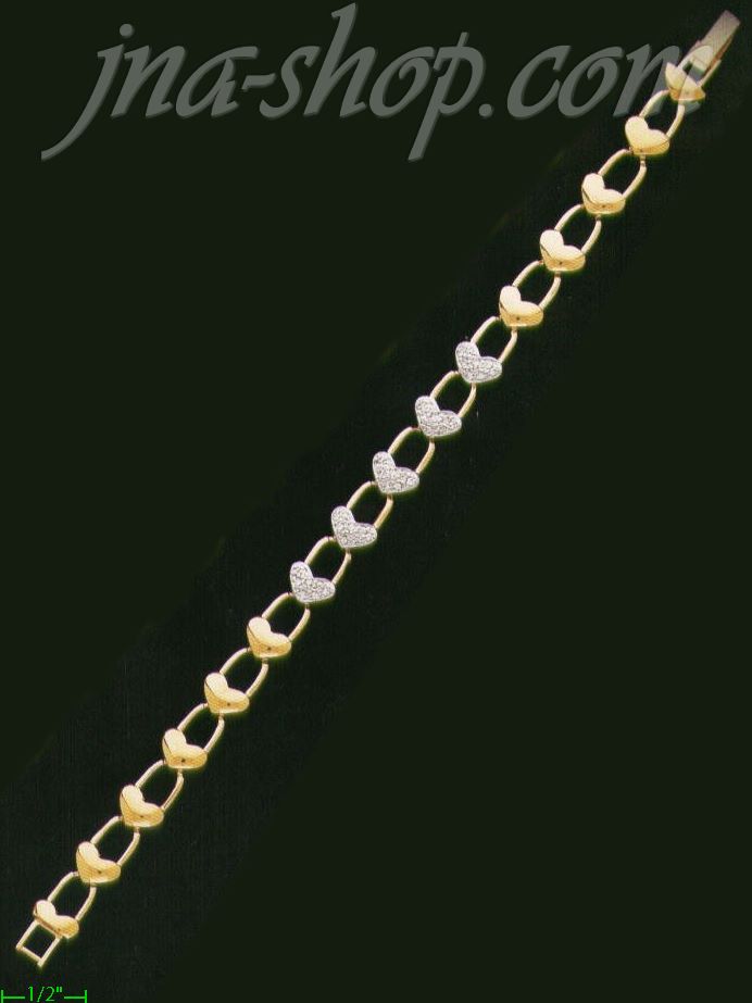 14K Gold Fancy Bracelet - Click Image to Close