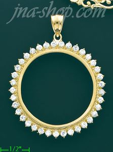 14K Gold 59 Peso Bezel Coin Charm Pendant