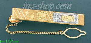 14K Gold Eagle & Stars Tie Clip