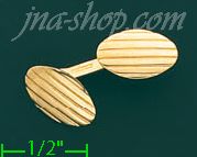 14K Gold Oval Cufflinks