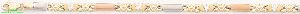 14K Gold 3Color Fancy CZ Bracelet