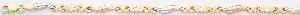 14K Gold 3Color Fancy CZ Bracelet