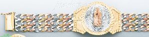 14K Gold 3Color Link ID Bracelet