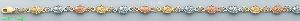 14K Gold Hollow Charm & Light Bracelet