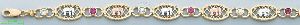 14K Gold 3Color Fancy Bracelet