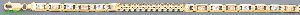 14K Gold Bismark-Valentino DC 3Color Chain 8" 4.8mm