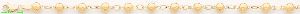 14K Gold Ball Necklace Chain 24"