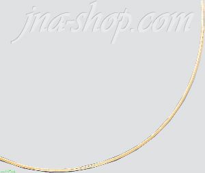 14K Gold Omega Necklace Chain 18" 3mm