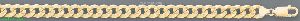 14K Gold Cuban Yellow Pave Chain 20" 8.5mm