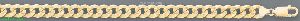 14K Gold Cuban Yellow Pave Chain 24" 8.5mm
