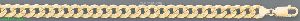 14K Gold Cuban Yellow Pave Chain 24" 8.5mm