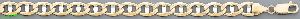 14K Gold Mariner Concave 2 Tone Chain 24" 9.2mm