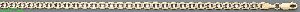 14K Gold Mariner Concave 2 Tone Chain 8" 5.1mm