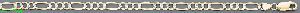 14K Gold Figaro 3+1 Larga White Pave Chain 24" 5.4mm