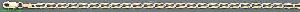 14K Gold Stamped Assorted White Pave 1/1 Chain 7" 3.6mm