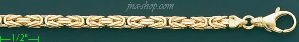 14K Gold Byzantine Chain 24" 3.8mm