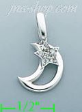 14K Gold 0.09ct Diamond Charm Pendant