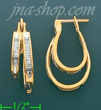 14K Gold 0.6ct Diamond Hoop Earrings