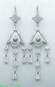 14K Gold 0.3ct Diamond Chandelier Earrings