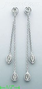 14K Gold 0.15ct Diamond Chandelier Earrings