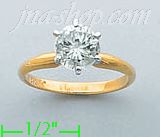 14K Gold 1.5ct Diamond Solitaire Ring