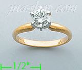 14K Gold 0.75ct Diamond Solitaire Ring