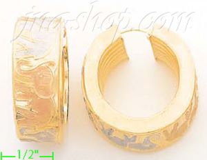 14K Gold Italian Fancy Earrings