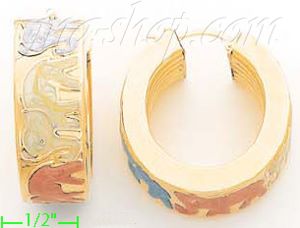 14K Gold Italian Fancy Earrings