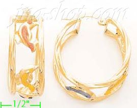 14K Gold Italian Fancy Earrings