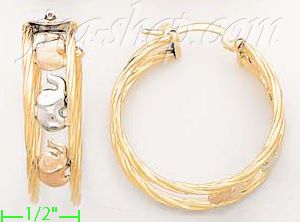 14K Gold Italian Fancy Earrings