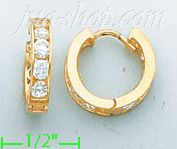 14K Gold Huggies Earrings