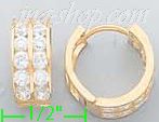 14K Gold Assorted CZ Earrings