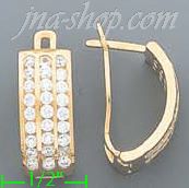 14K Gold Assorted CZ Earrings