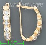 14K Gold Assorted CZ Earrings