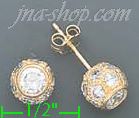 14K Gold Assorted CZ Earrings