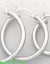 14K Gold White Hoop Earrings