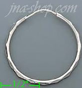 14K Gold White Hoop Earrings