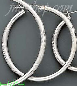 14K Gold White Hoop Earrings