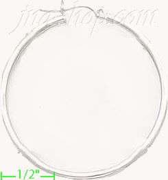 14K Gold White Hoop Earrings