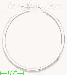 14K Gold White Hoop Earrings