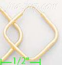 14K Gold Plain Hoop Earrings