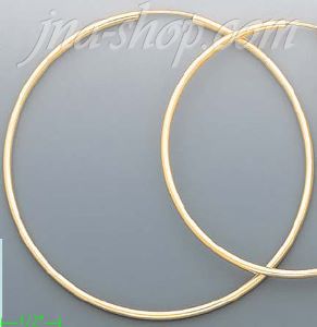 14K Gold Plain Hoop Earrings