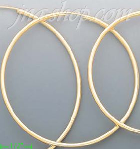 14K Gold Plain Hoop Earrings