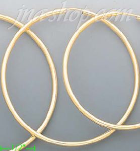 14K Gold Plain Hoop Earrings