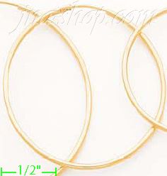 14K Gold Plain Hoop Earrings