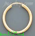 14K Gold Plain Hoop Earrings