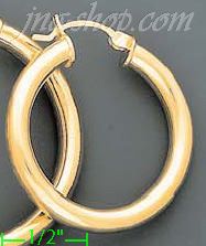 14K Gold Plain Hoop Earrings