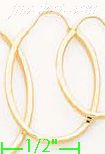 14K Gold Stamped Hoop Earrings