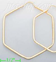 14K Gold Stamped Hoop Earrings